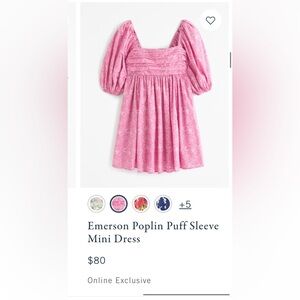 Women’s Abercrombie & Fitch: Emerson Poplin Puff Sleeve Mini Dress : size: large